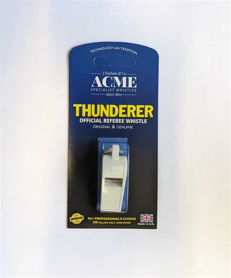 Acme Thunderer Model 660 Small Plastic Referee Whistle White