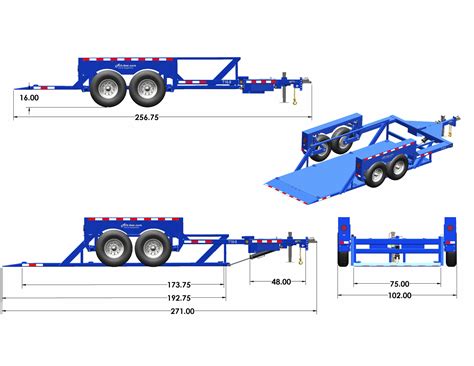 Air-Tow T16-12 Tandem Axle Flatbed Trailer - Bortek Industries, Inc.®