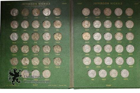 1938 1962 Us Jefferson Nickel Complete Set War Time Silver Coins