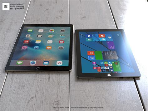 Apple's iPad Pro vs. Microsoft's Surface Pro - Renderings Gallery