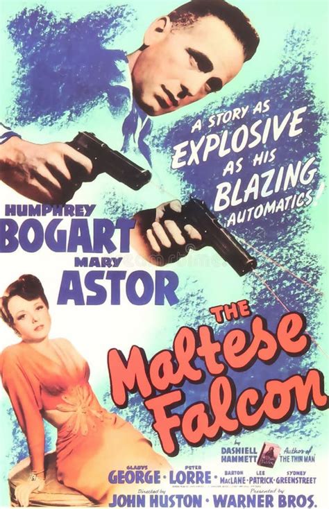 Cinema Film Poster Detail From Movie The Maltese Falcon With Humphrey