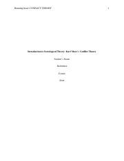 Introduction To Sociological Theory Edited Docx Pdf Running Head