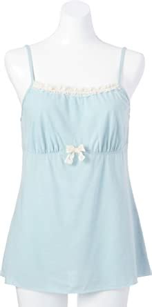 Amazon co jp ランジェリーセレクション LINGERIE SELECTION Love Nature レースリボンキャミソール ブルー系 ファッション