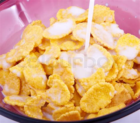 Corn Flakes Mit Milch Stock Bild Colourbox