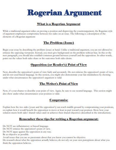 Rogerian Argument 40 Examples Definition How To Craft Pdf