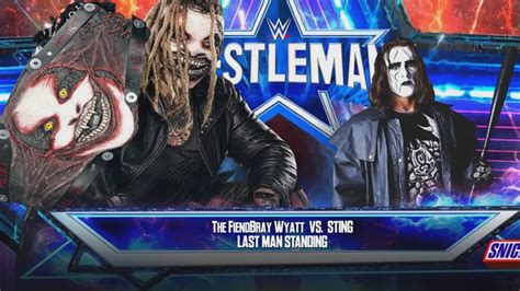 Bray Wyatt The Fiend Vs The Sting In A Last Man Standing Match At