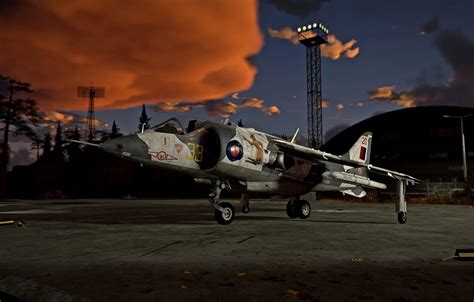 Wallpaper the plane, Britain, War Thunder, Harrier GR.1 images for desktop, section игры - download