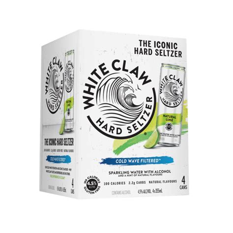 White Claw Hard Seltzer Natural Lime 45 Cans 4x355ml