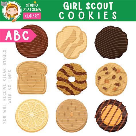 Girl Scout Cookie Clipart Etsy