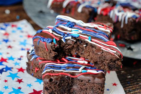 Patriotic Star Brownies Baked Broiled And Basted