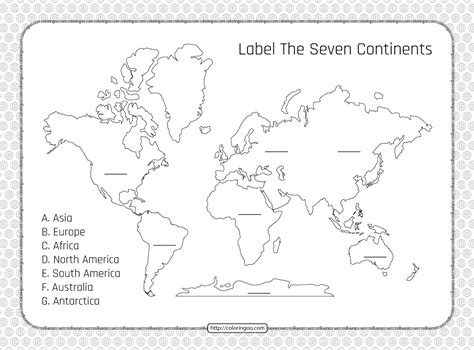 Label The Seven Continents Pdf Worksheet 3rd Grade Classroom New