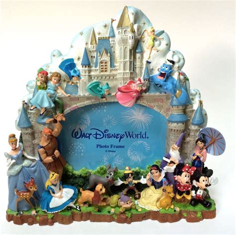 Walt Disney World Photo Picture Frame Castle W Characters Mickey