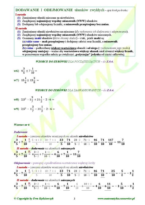 Matematyka Przykłady