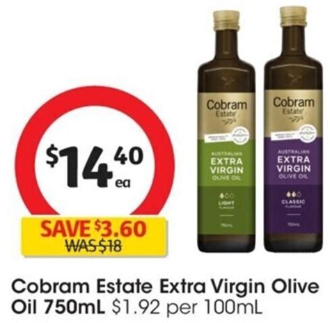 Cobram Estate Extra Virgin Olive Oil 750mL Offer At Coles