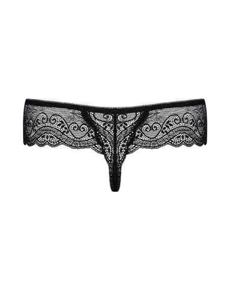 Sexy Perizoma Nero In Pizzo Collezione Miamor Obsessive Lingerie