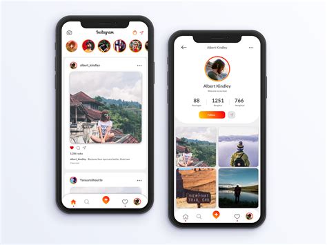 Redesign Instagram Ui Design For Mobile Apps On Behance