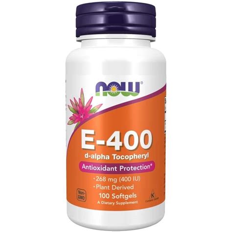 Придбати Вітамін Е-400, d-альфа токоферол (Now Foods, E-400, d-alpha ...