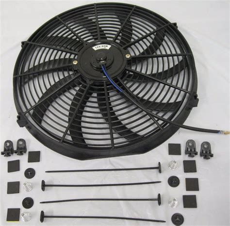 Curved S Blade Electric Radiator Cooling Fan W Mounting Kit High