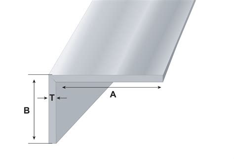 Aluminium Angle Unequal Mill Finish Metal Mate