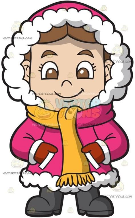 Girl Winter Coat Clipart Tradingbasis