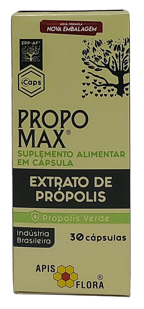 PROPOMAX Extrato de Própolis Verde 30 cápsulas Apis Flora por R 34 97