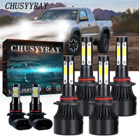 For Toyota 4Runner 2003 2004 2005 6X Car LED Headlight Bulbs Fog Light