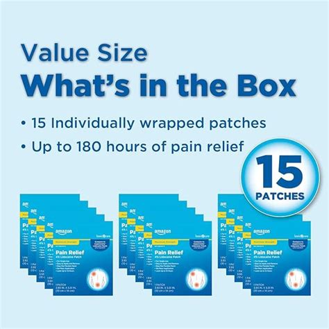 Amazon Basic Care Maximum Strength Otc Pain Relief Lidocaine Patch