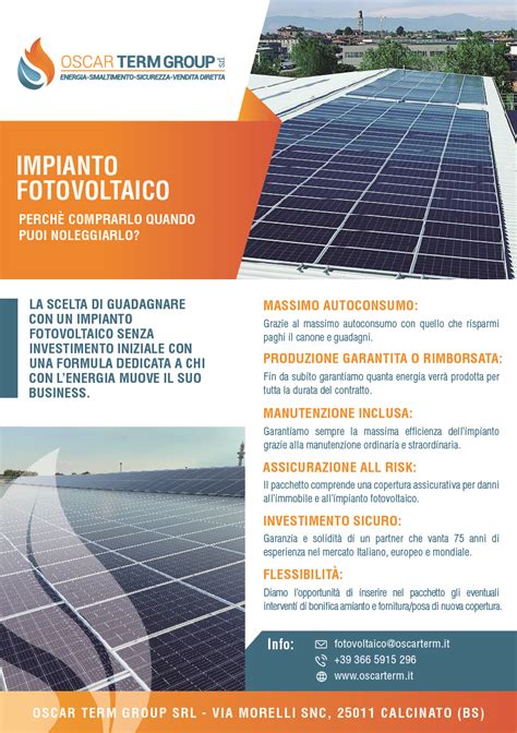 Noleggio Operativo Fotovoltaico Oscar Term Srl