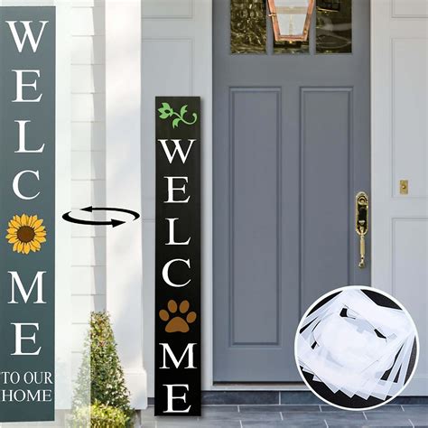 Buy Tall Outdoor Welcome Sign For Front Porch Sided Feet Tall