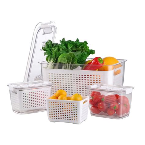 Buy Fruit Storage Containers For Fridge Beyonda 3 Pack Vegetable