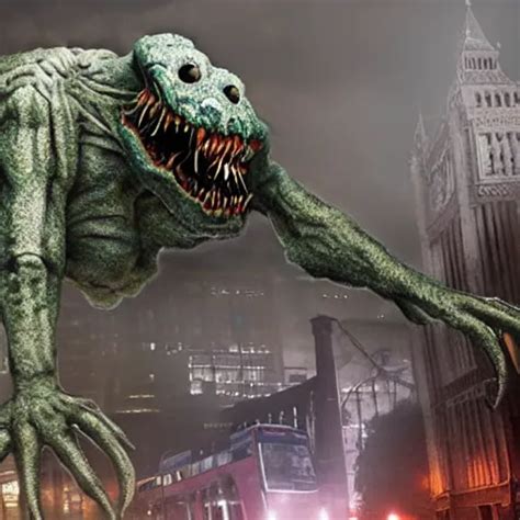 Cloverfield Monster In London Stable Diffusion