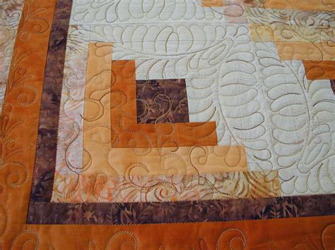 Moonbear Longarm Quilting Log Cabin For Tina