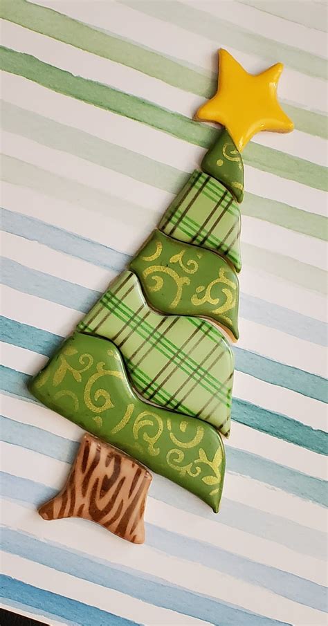 Stacked Christmas Tree Cookie Cutter With Mini Present Etsy