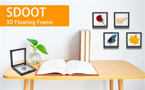 Amazon Sdoot Black 3D Floating Frame Display Holder Stands Coin