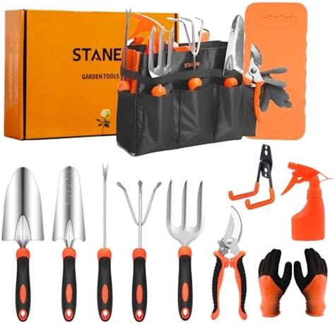 Stanew Pcs Ensemble D Outils De Jardin En Acier Inoxydable Poign E En