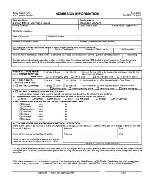 Fillable Online Admission Form Webs Fax Email Print Pdffiller