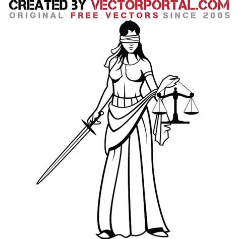 Lady Justice Symbol Vector