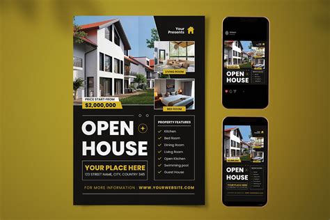 Open House Flyer Set Graphic By Pitchlook · Creative Fabrica