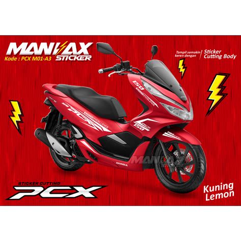 Jual Sticker Pcx Striping Pcx Sticker Cutting Pcx Putih M Motor