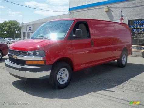 Victory Red Chevrolet Express Extended Work Van