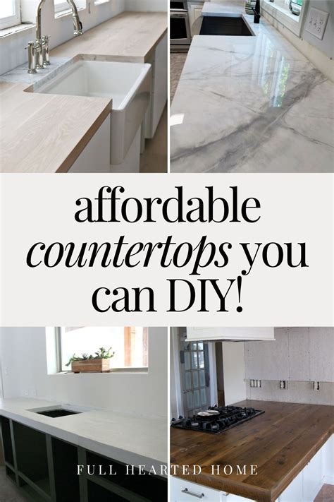 How to Make Your Own DIY Kitchen Countertops - Full Hearted Home