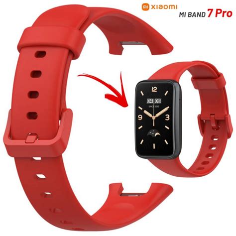 Ripley CORREA DE REEMPLAZO DE SILICONA PARA XIAOMI MI BAND 7 PRO ROJO