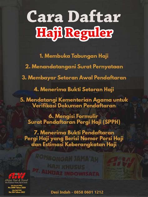 Rincian Lengkap Cara Daftar Haji Reguler Online Offline