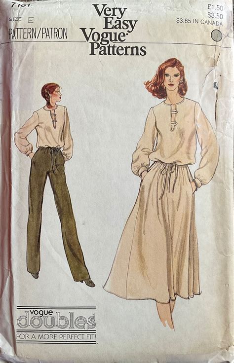 Vogue 7161 Sewing Pattern Vintage UNCUT Etsy