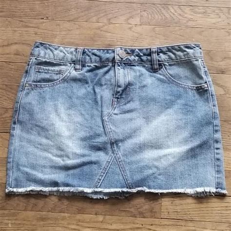 Refuge Skirts New Frayed Denim Mini Skirt Poshmark