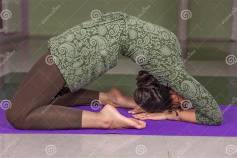 Yoga Trainee Works Yoga Exercises Stock Image Image Of Asana Adult 247318507