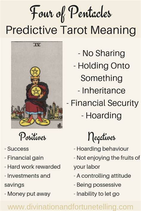 Future Tarot Meanings Four Of Pentacles Lisa Boswell