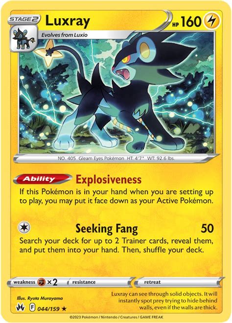 Luxray 44 159 Crown Zenith Rare Shady Bloom