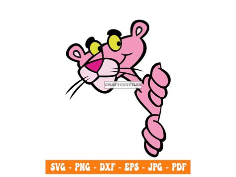 Pink Panther Svg Png Pdf Pink Panther Vector Etsy