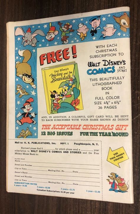 Walt Disney Comics And Stories 136 Dell Comics 1952 Golden Age